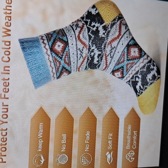 Fiegel 5 Pack Women Wool Socks Winter Warm Crew Socks Thick Cozy - Picture 2 of 9
